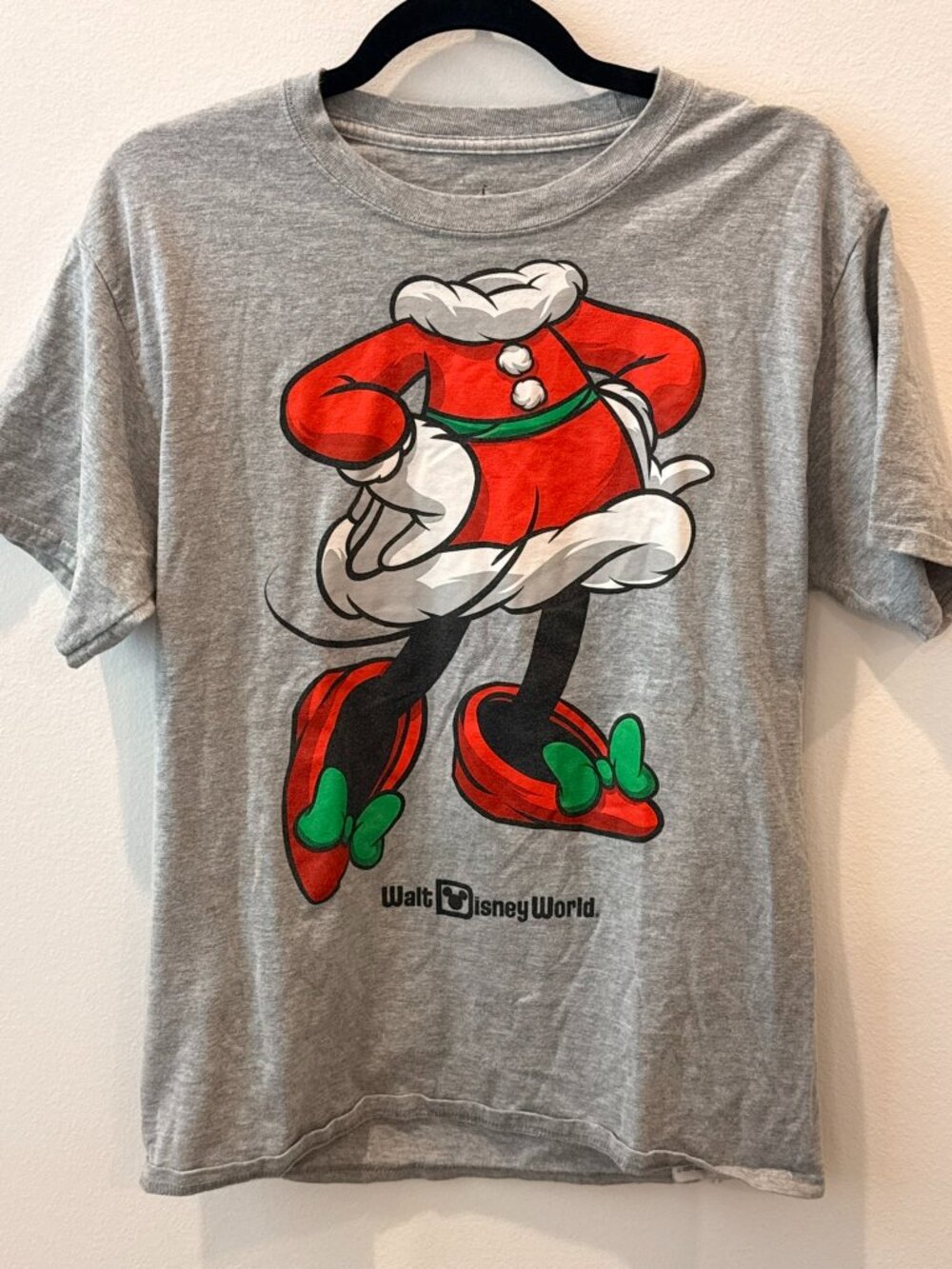 Disney Parks Minnie‎ Mouse Christmas Tee Gray Graphic T-Shirt Medium
